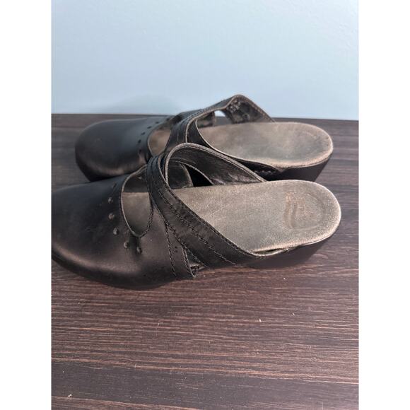 Dansko Women's clog black leather size 39 - Picture 6 of 8